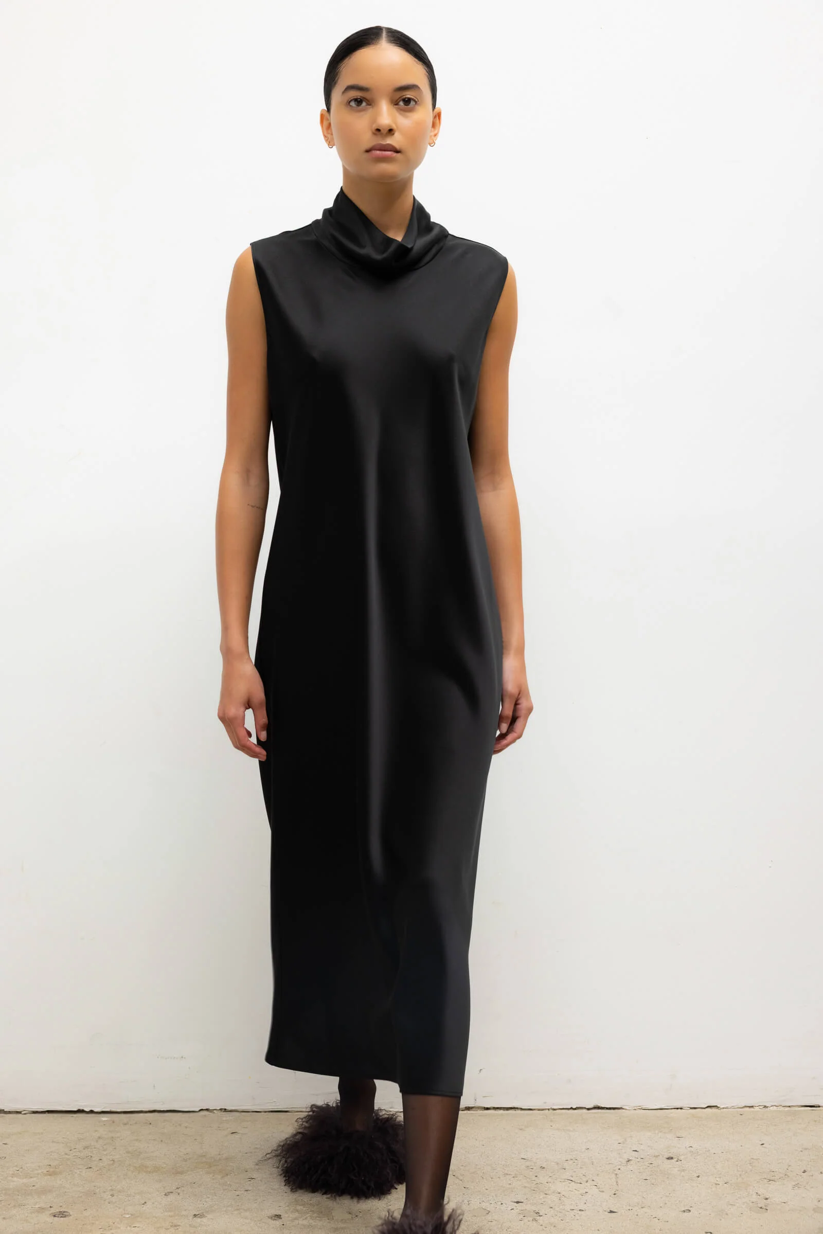 Barb Mock Neck Sleeveless Dress - Image 3