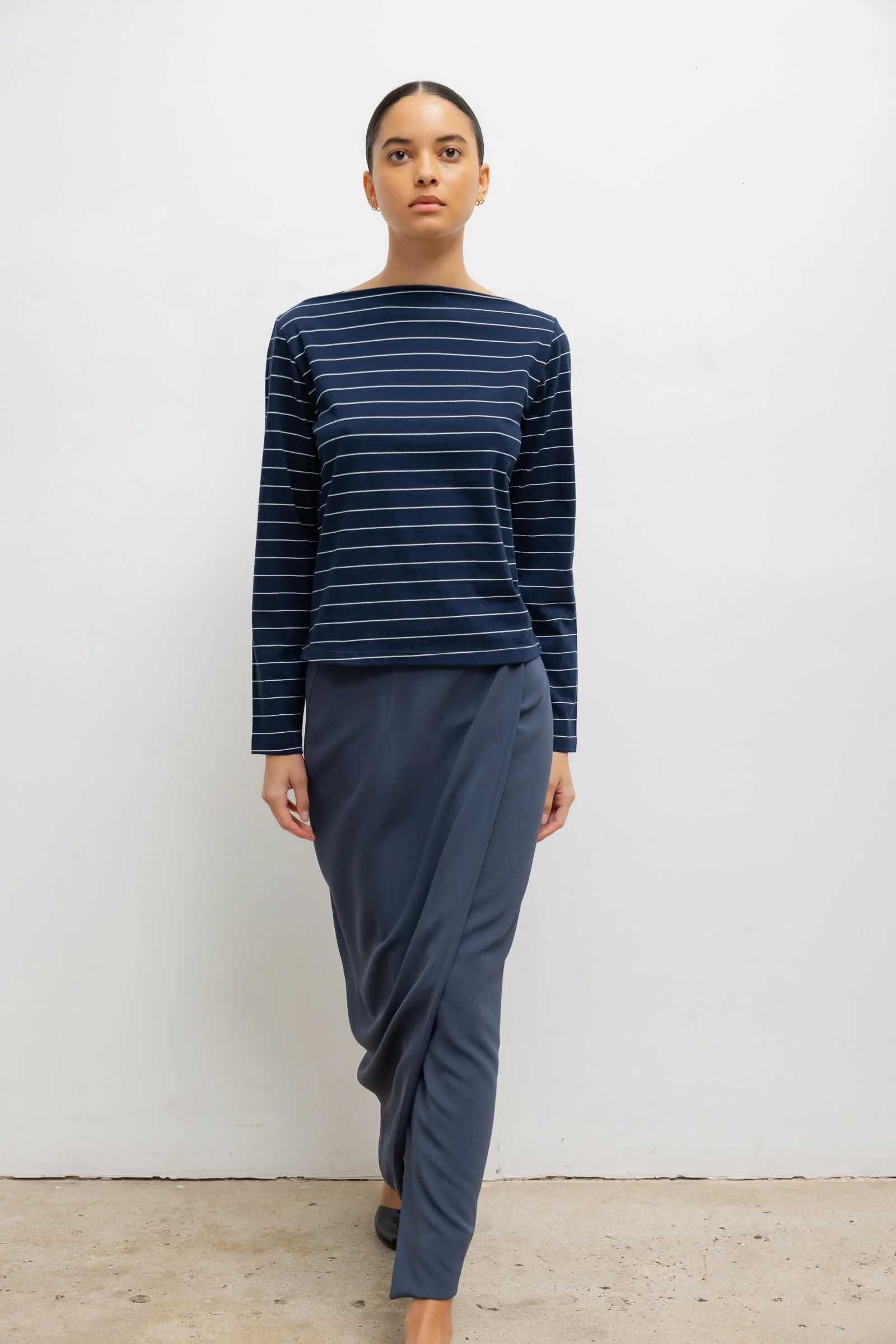 Margo Stripe Long Sleeve Boatneck - Image 4