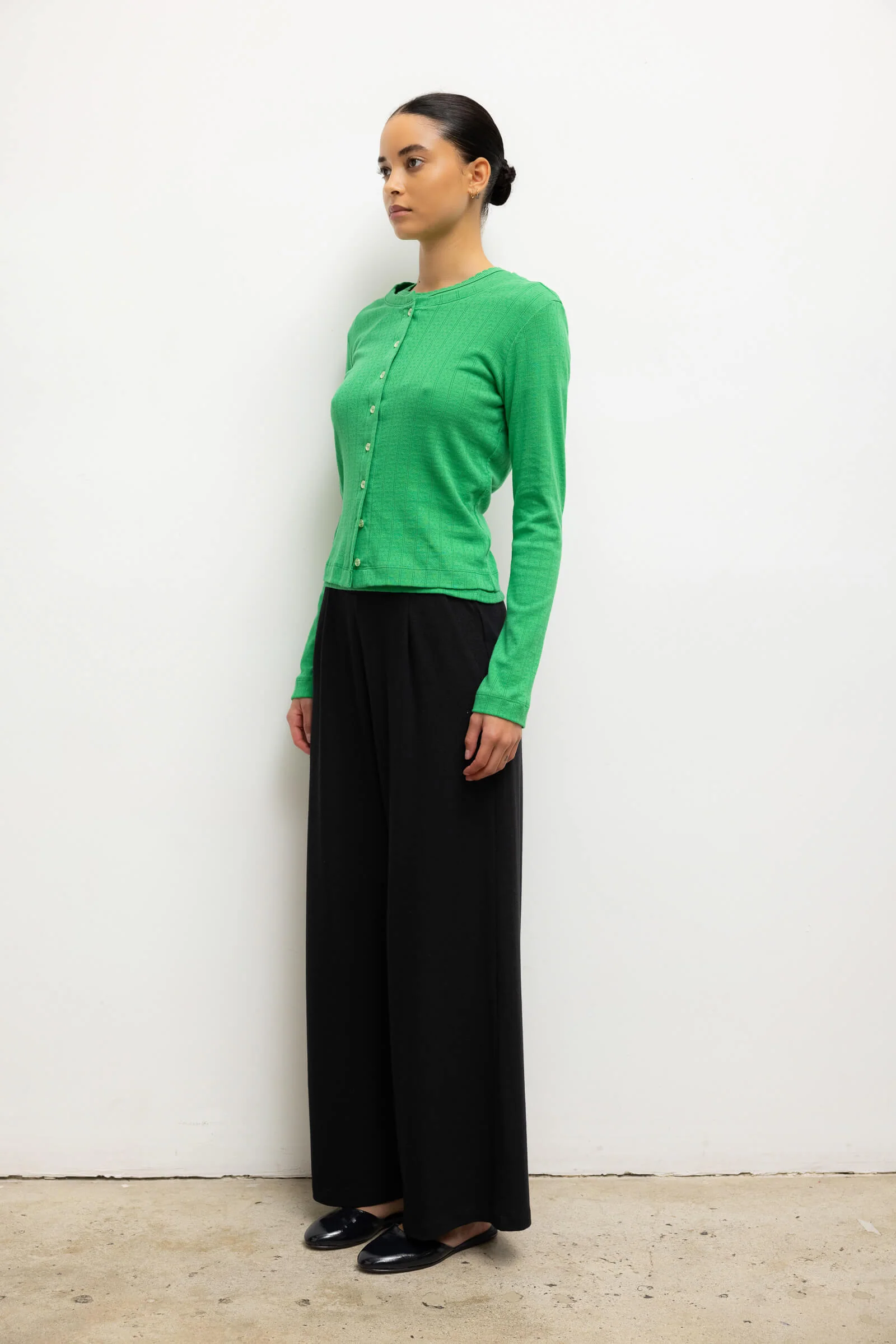 Pointelle Classic Crew Cardigan - Image 6