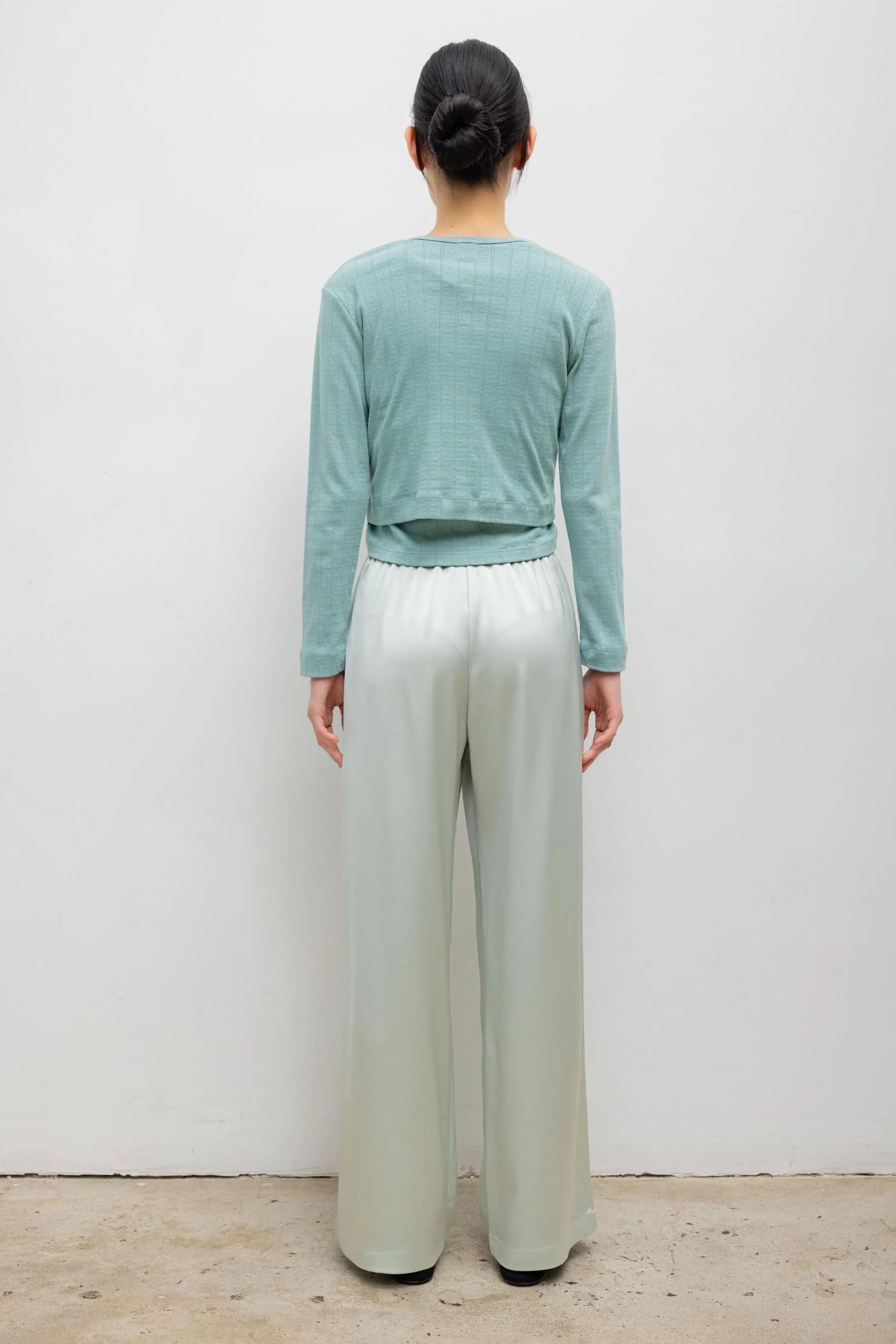 Pointelle Crop Cardigan - Image 7