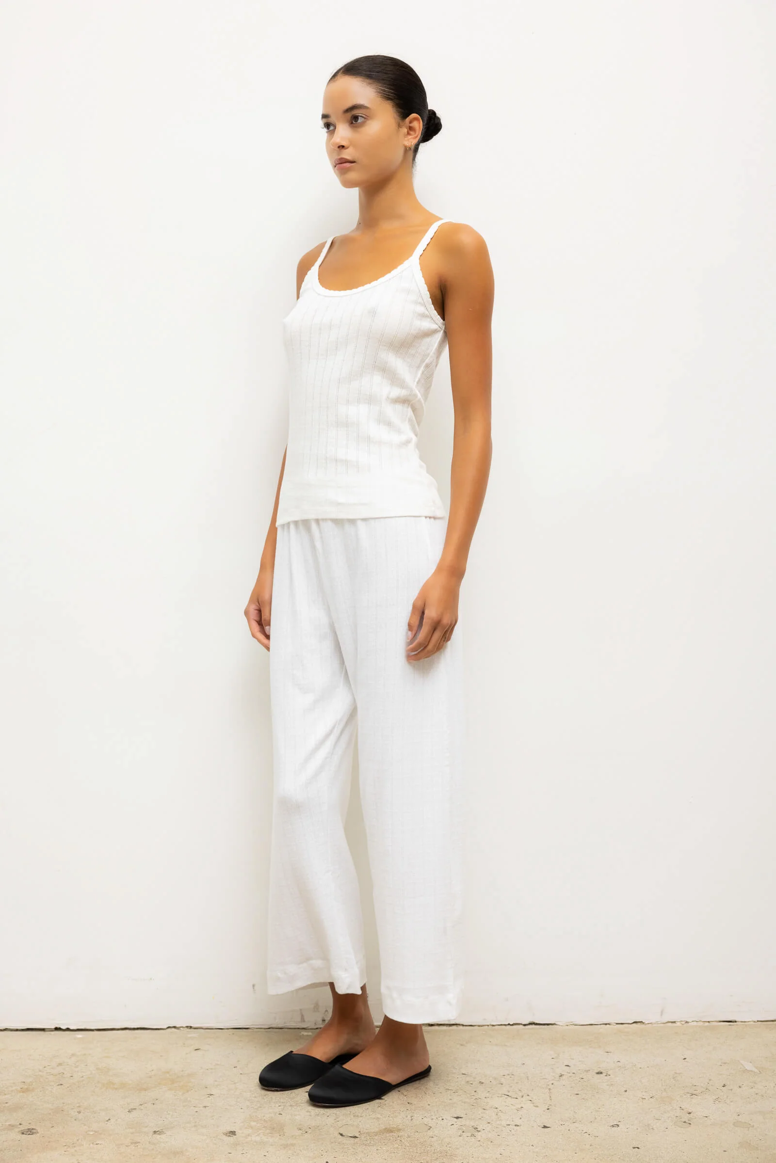 Pointelle Crop Wide Leg Pant - Image 5
