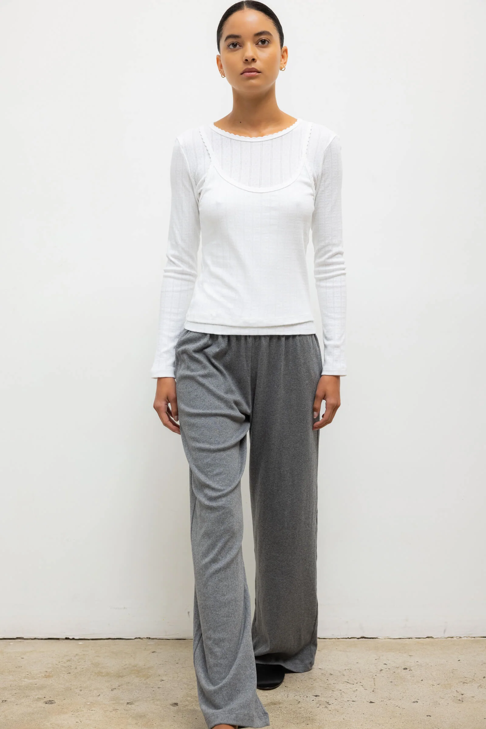 Pointelle Layered Long Sleeve - Image 4