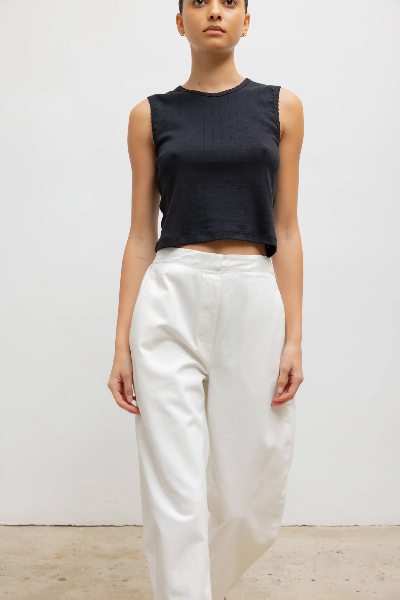 Pointelle Sleeveless Crew - Image 5