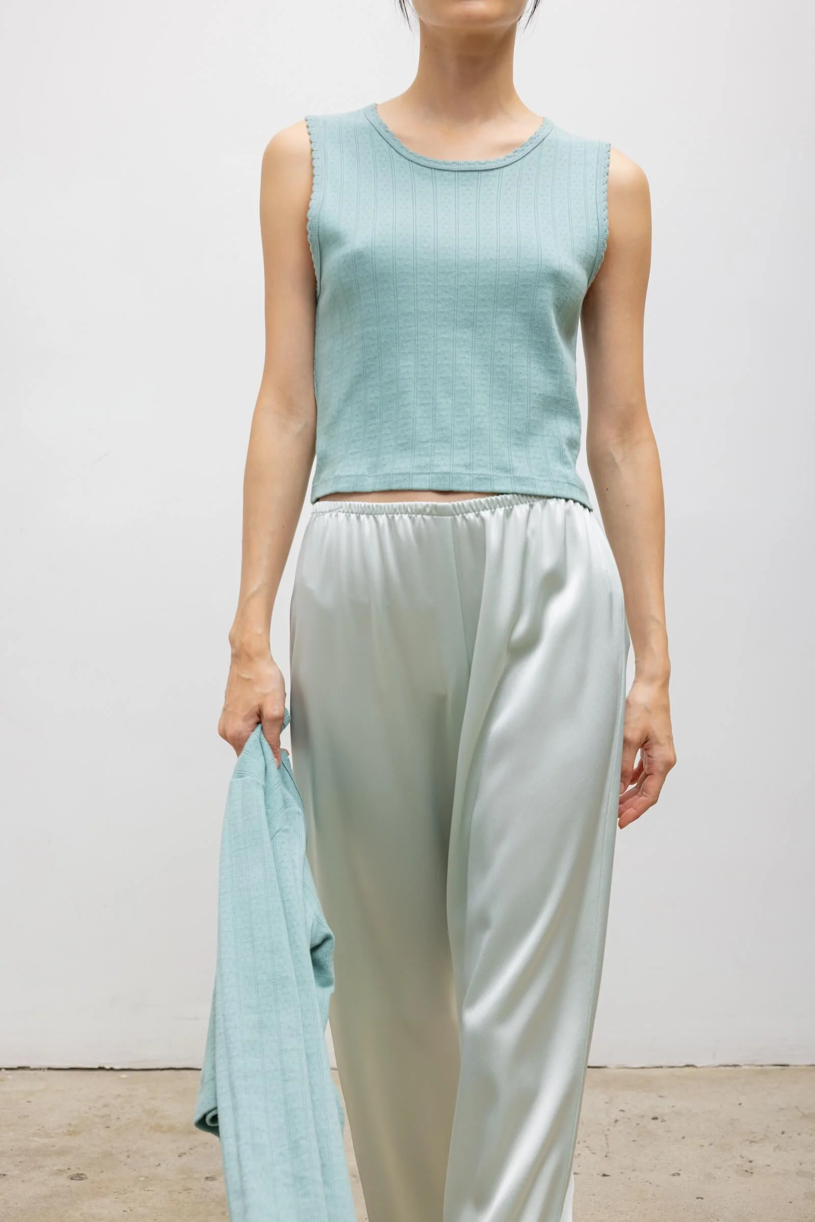 Pointelle Sleeveless Crew - Image 5