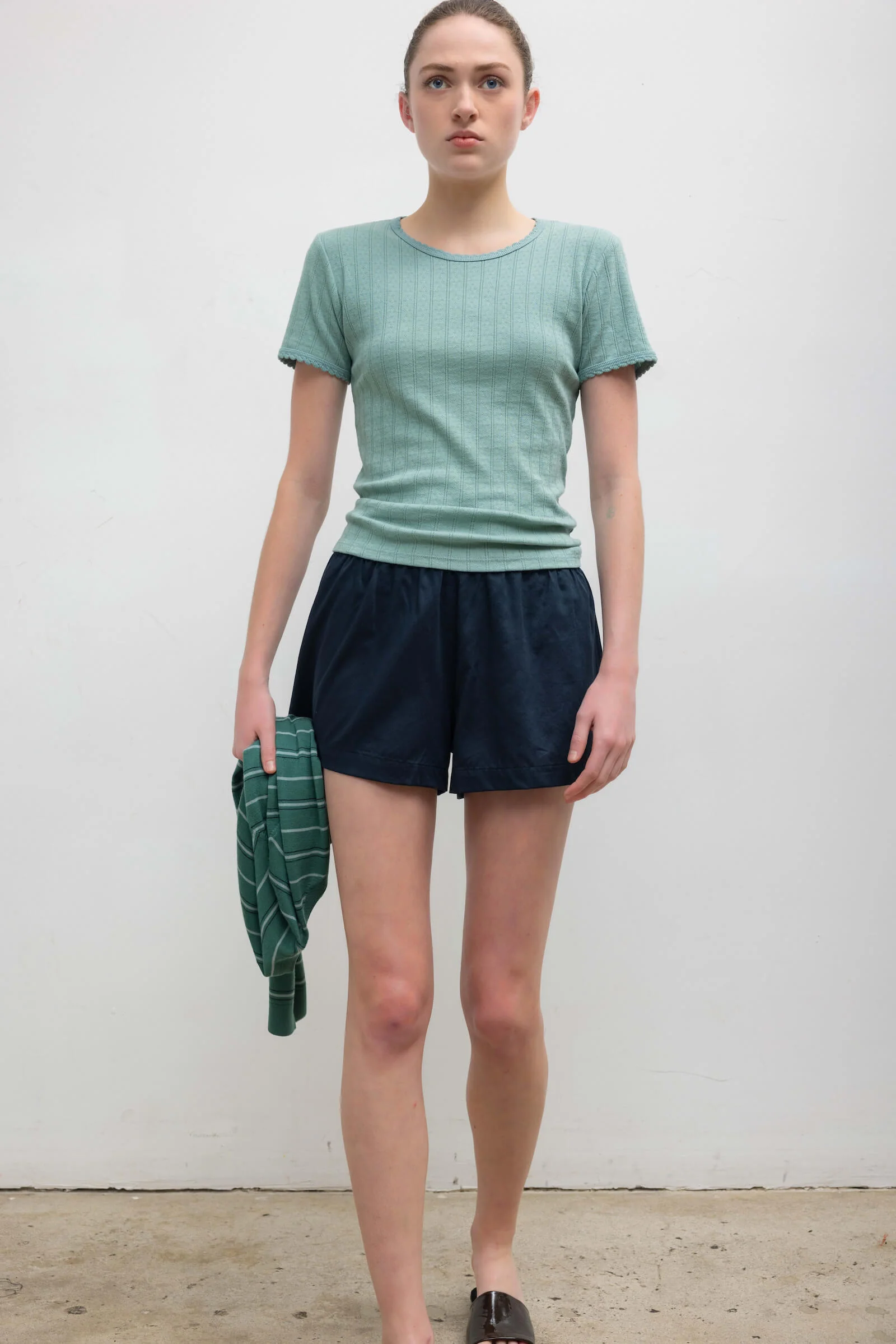 Pointelle Slim Fit Tee - Image 5