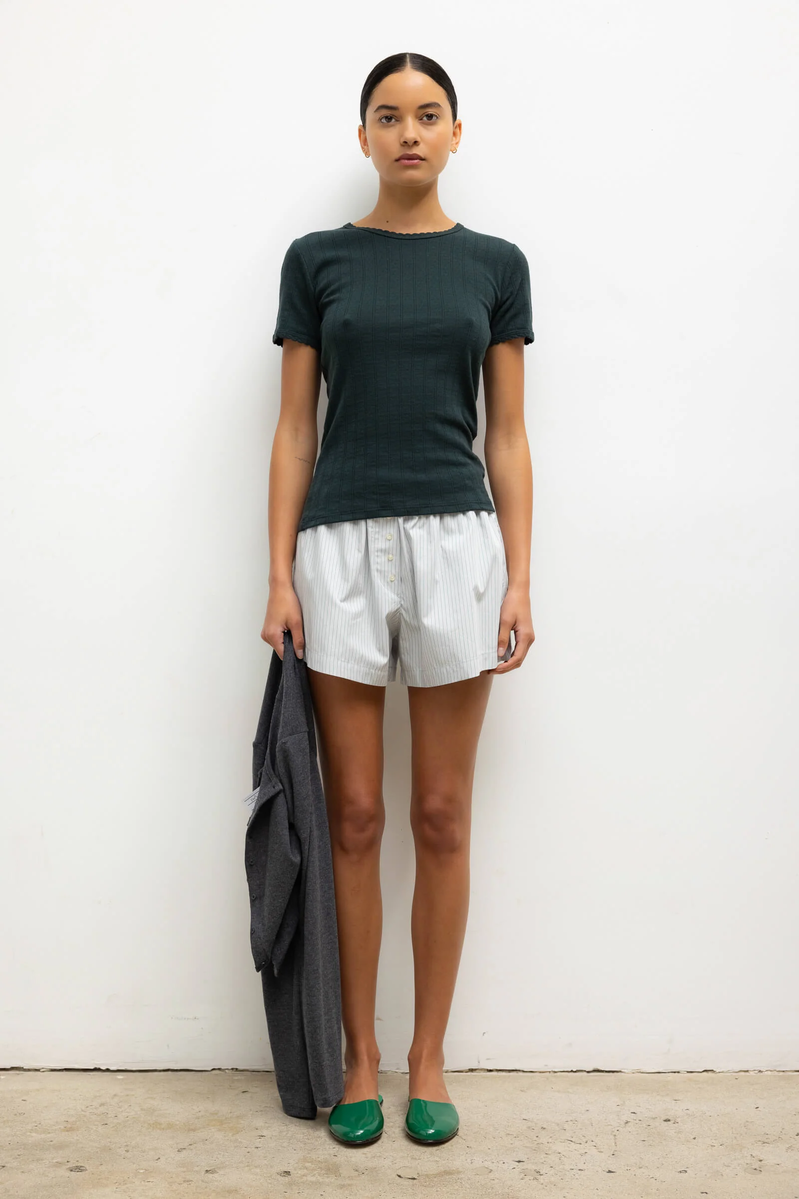 Pointelle Slim Fit Tee - Image 3