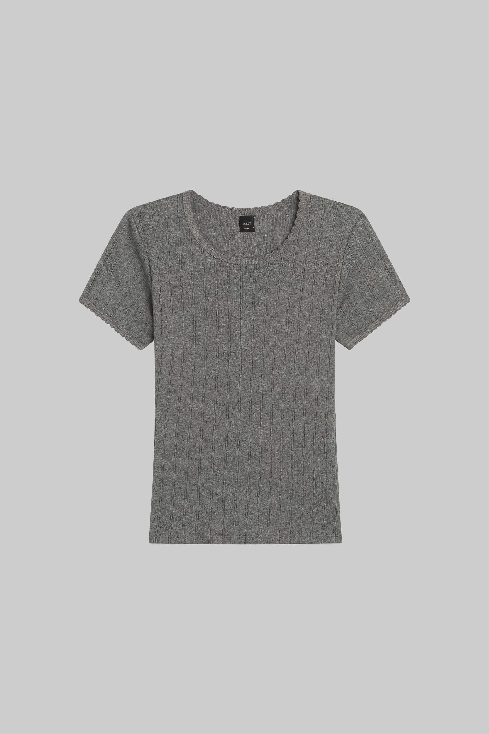 Pointelle Slim Fit Tee - Image 2