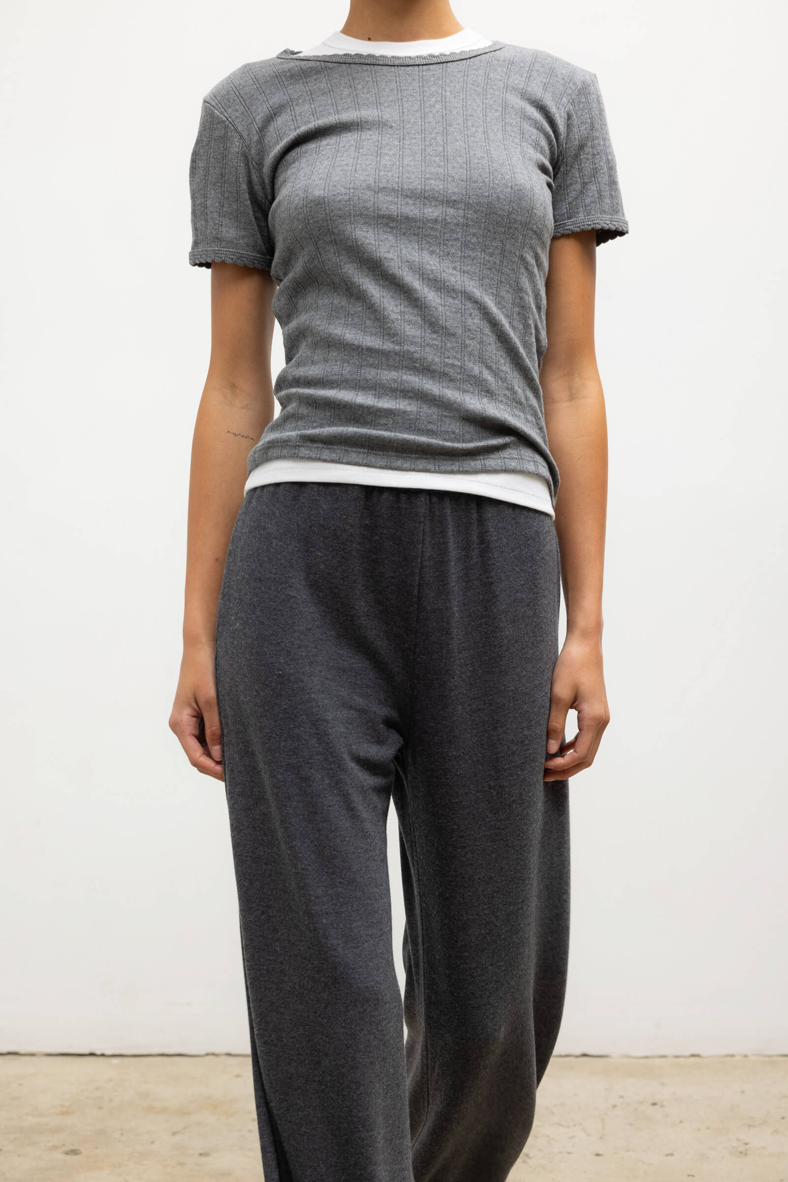 Pointelle Slim Fit Tee - Image 5