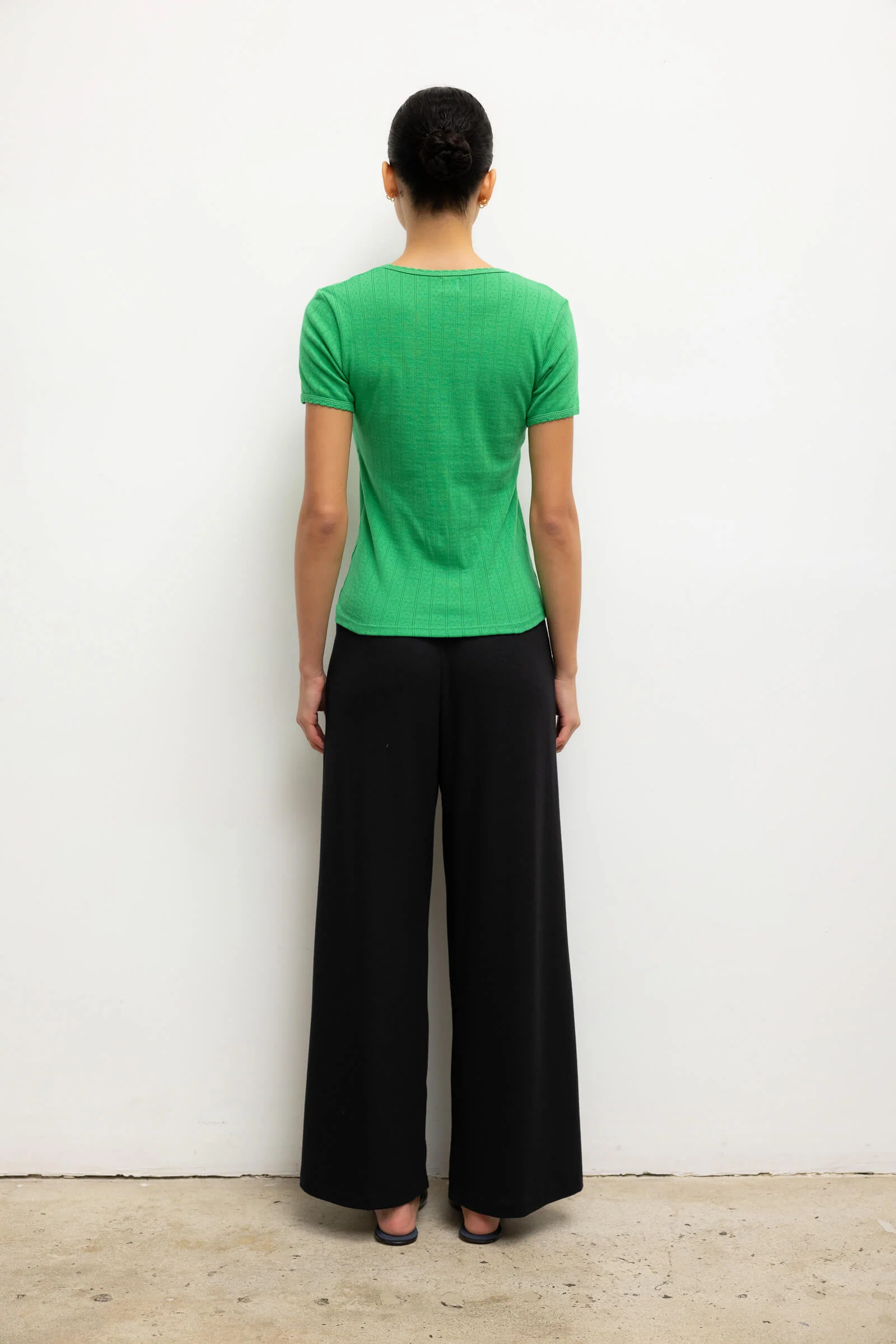 Pointelle Slim Fit Tee - Image 7