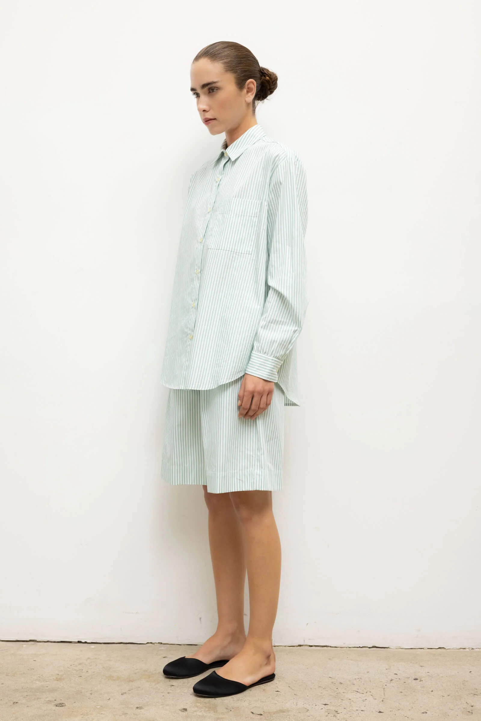 Yoshi Stripe Classic Oversized Button Down - Image 5